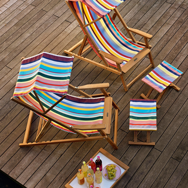 Hocker "Cabin" aus Teak-Holz