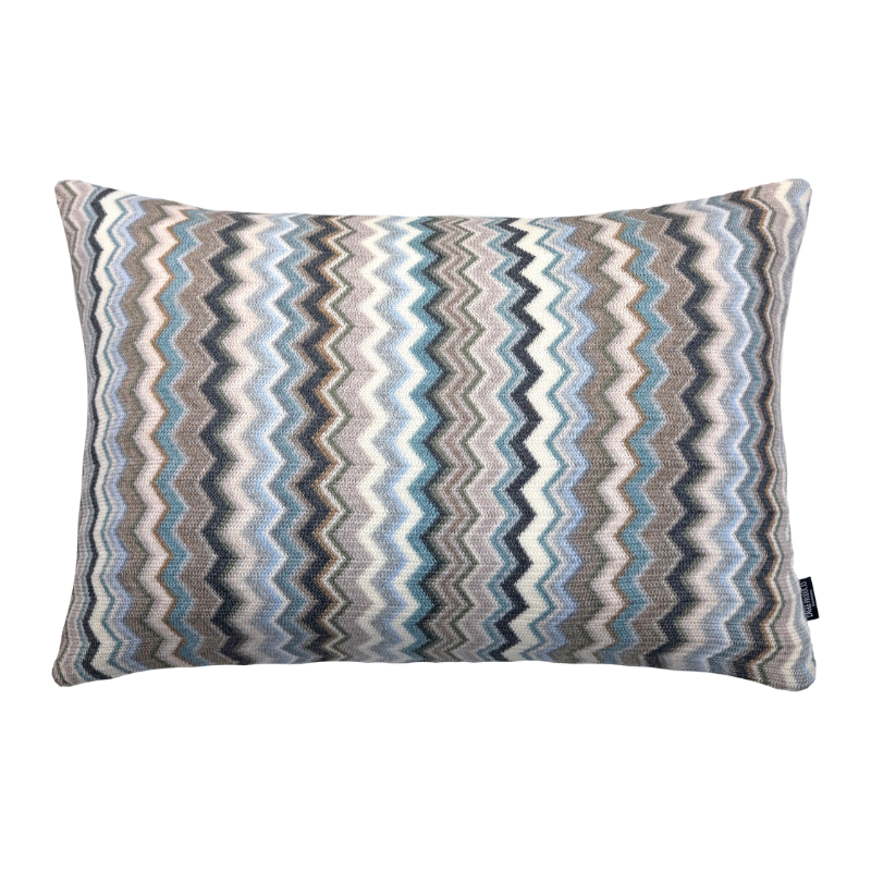 Woll-Kissenbezug "Firenze" 40x60cm - Dunkelnatural/Graugrün/Rohweiß