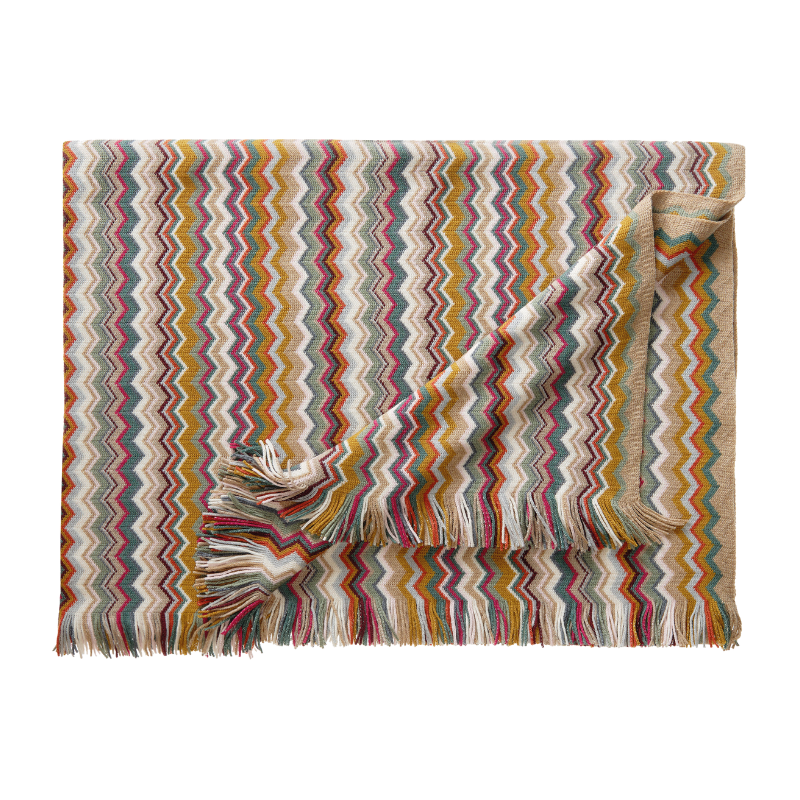Woll-Plaid "Firenze" - Natural/Kiefer/Goldbraun/Beere