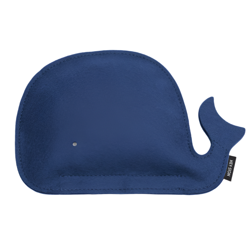 Wollfilz-Kirschkernkissen "Wal" - Indigo