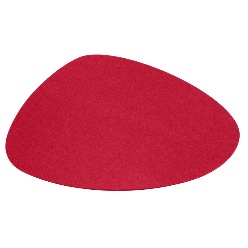 Wollfilz-Tischset "Stone" 3mm - Mohnrot