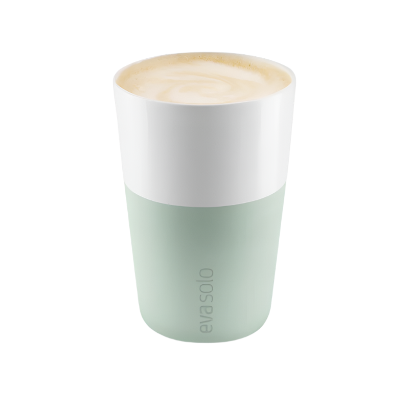 eva trio Café Latte-Becher in Sage im Café-Ambiente