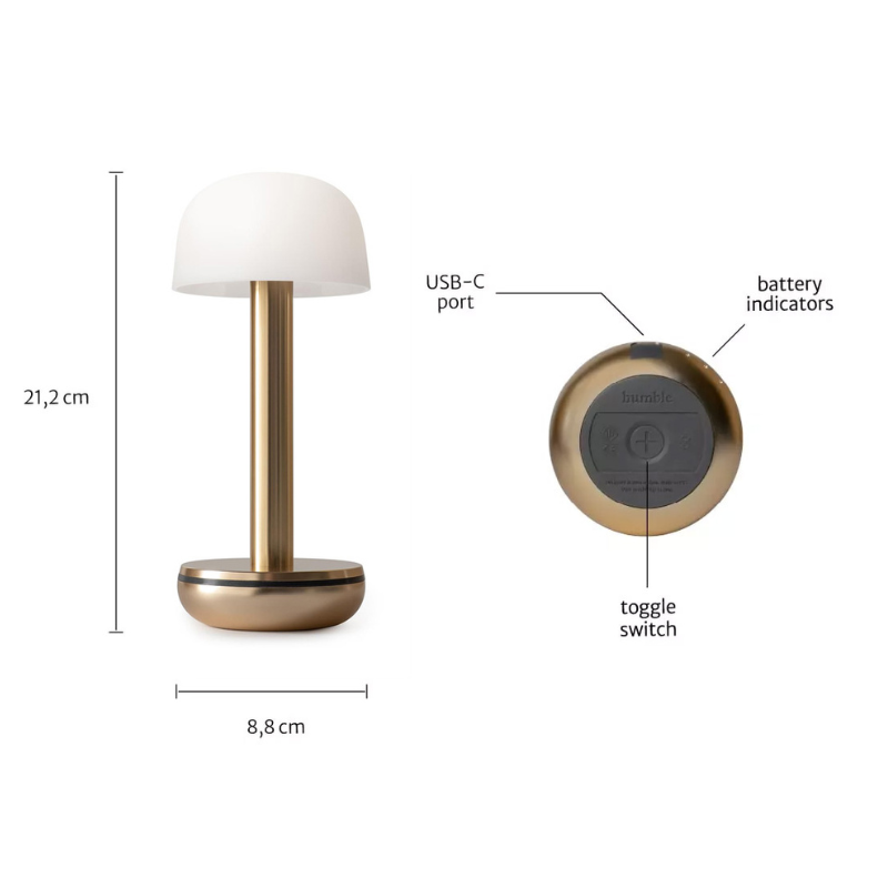 LED Tischlampe "Humble Two" - Cobalt Blue
