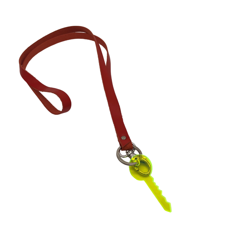 Schlüsselanhänger "The Key-long" - Orange/Neon Yellow