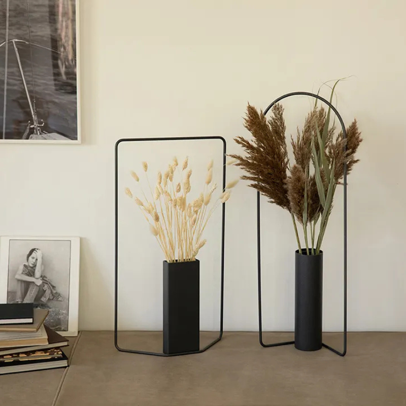 Rechteckige Vase "Itac" - Schwarzkirsche