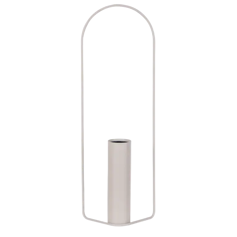 Zylindrische Vase "Itac" - Lehmgrau