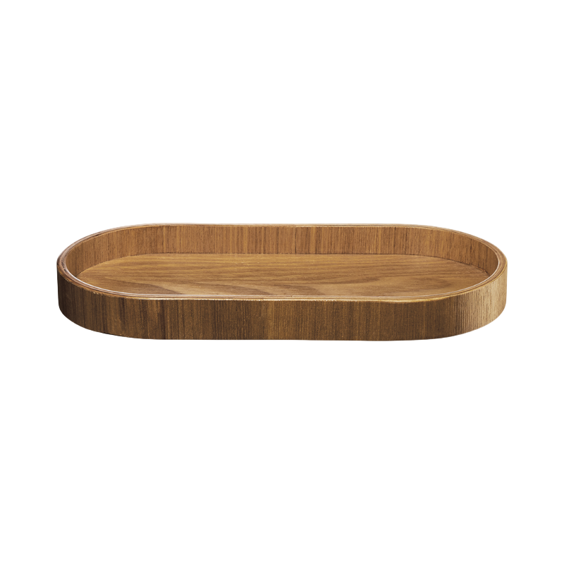 ASA Selection Holztablett mit Geschirr in moderner runder Form 23x11cm