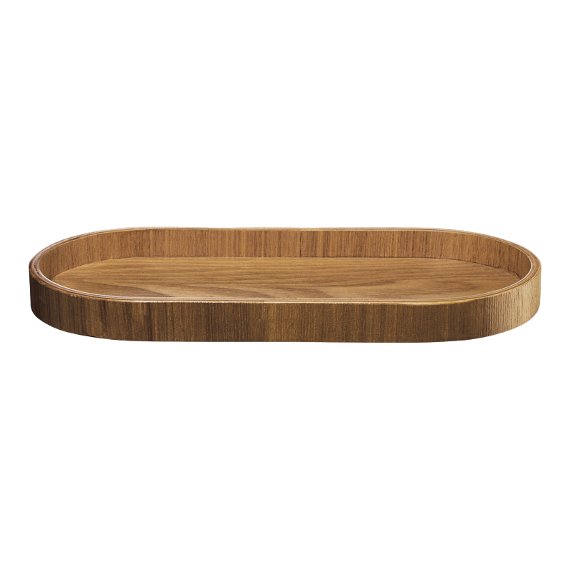 ASA Selection Holztablett mit Geschirr in moderner runder Form 5x16cm