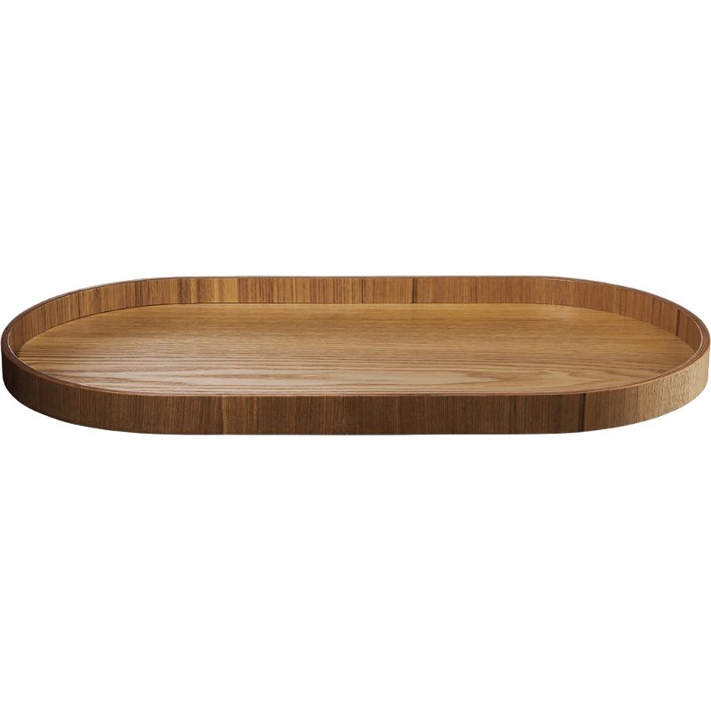 ASA Selection Holztablett mit Geschirr in moderner runder Form 44x22cm