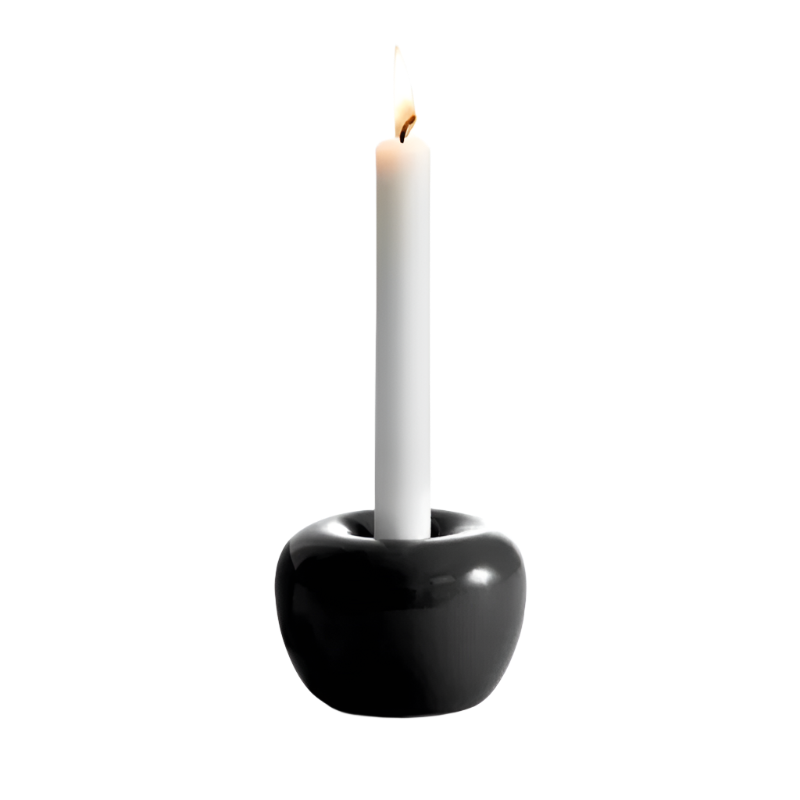 Cotto Wohnen BorninSwedenCandleholderAppleMshinyblack