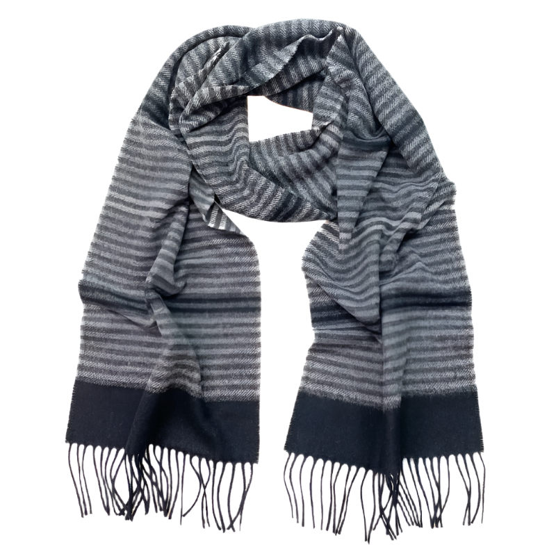 Wollschal "Nino" Farbe grau, creme