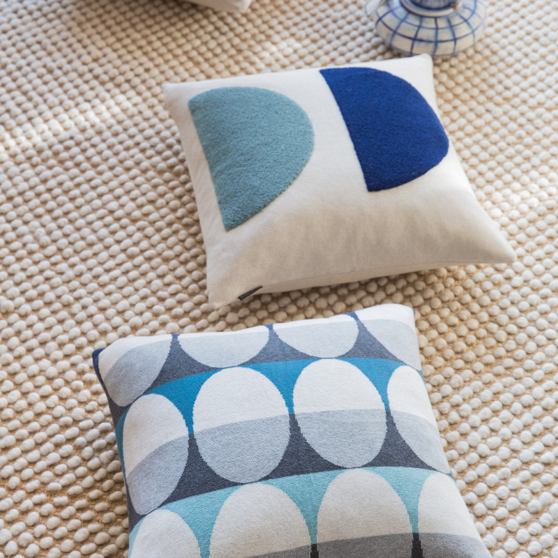 Baumwolle Kissenbezug "Mona" - Blue