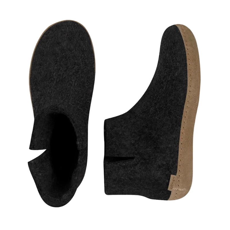 Glerup Boot Filzstiefel mit Ledersohle