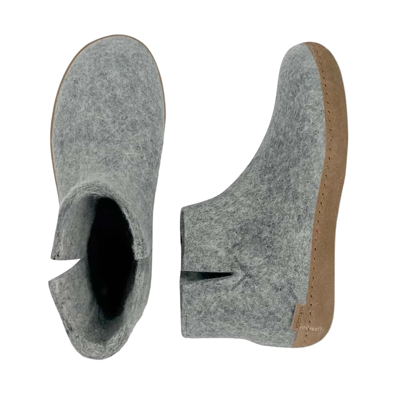Glerup Boot Filzstiefel mit Ledersohle