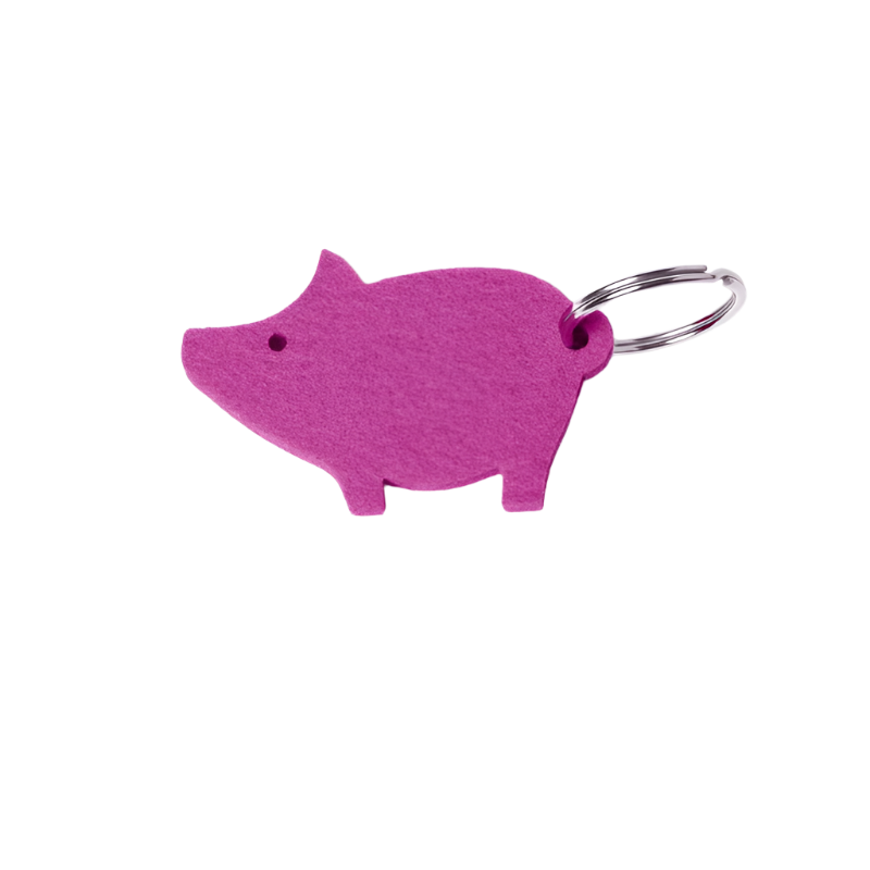 Hey Sign Schluesselanhaenger  Schweinchen Pink