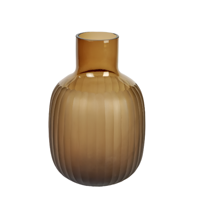 Lambert Bronzino Glas Vase Nougat