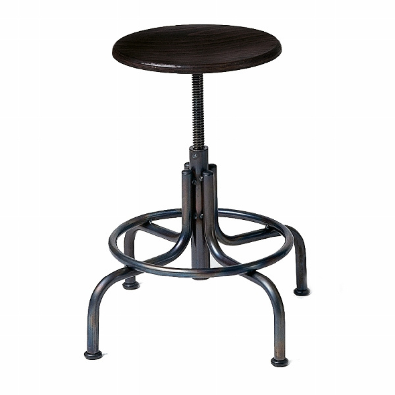 Cotto Wohnen Lambert Industrie Hocker niedrig schwarz