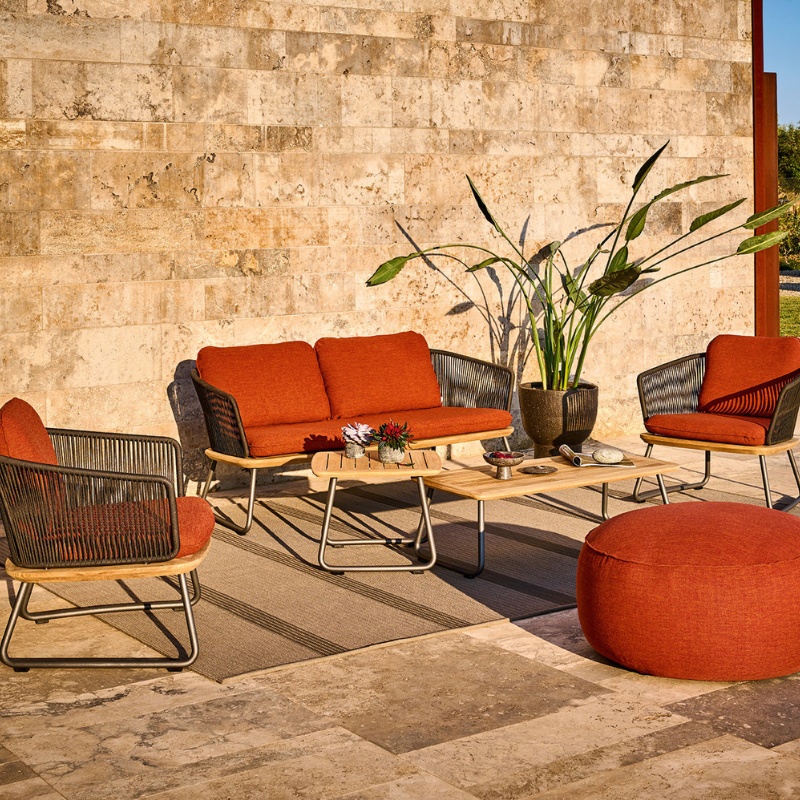 2 Sitzer Sofa "Denia" mit Rücken & Sitzpolster