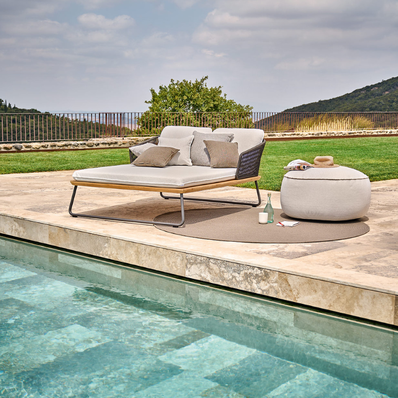 Daybed "Denia" mit Rücken & Sitzpolster