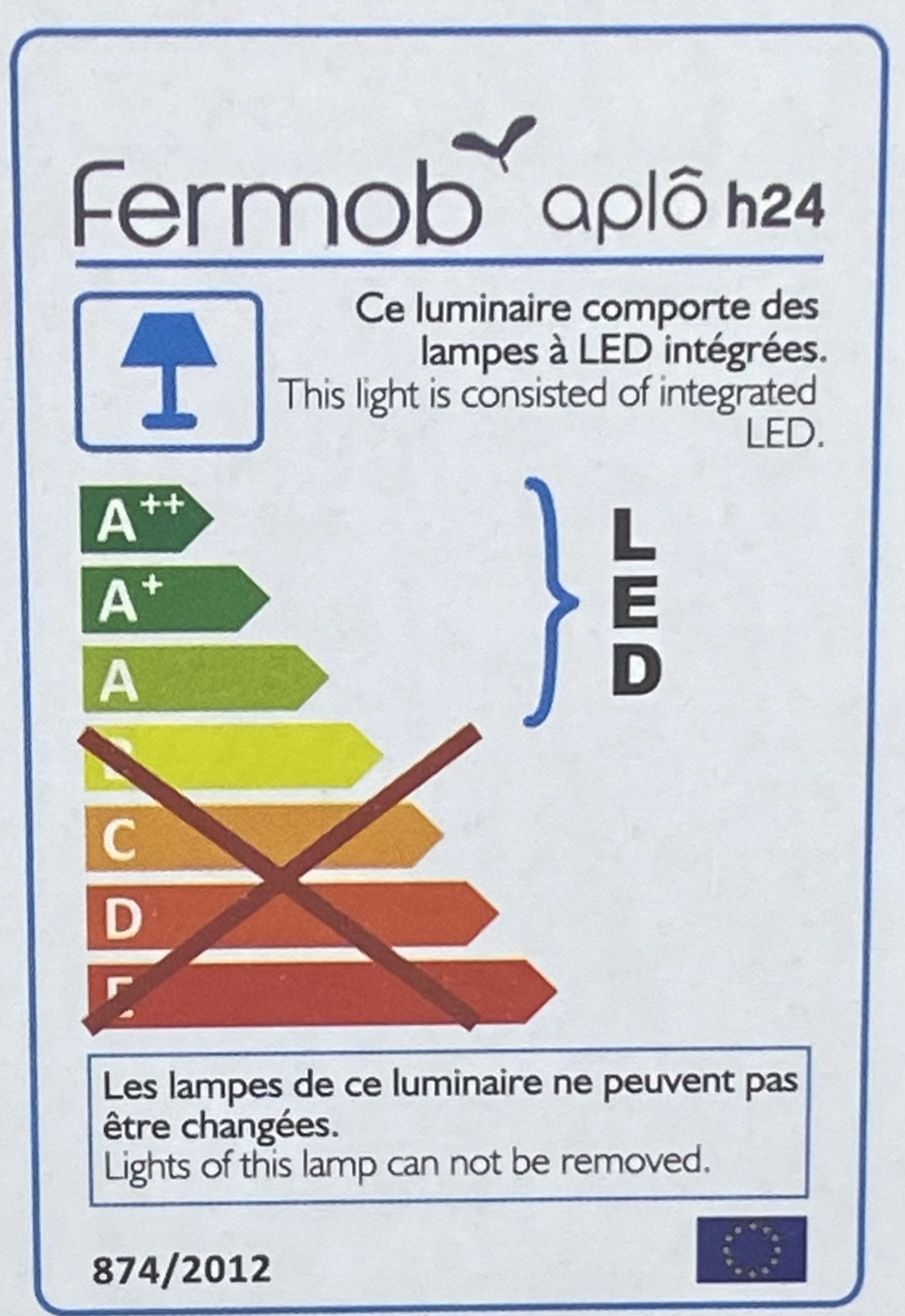Fermob Aplö Lampe H24 - Cotto Wohnaccessoires Mannheim