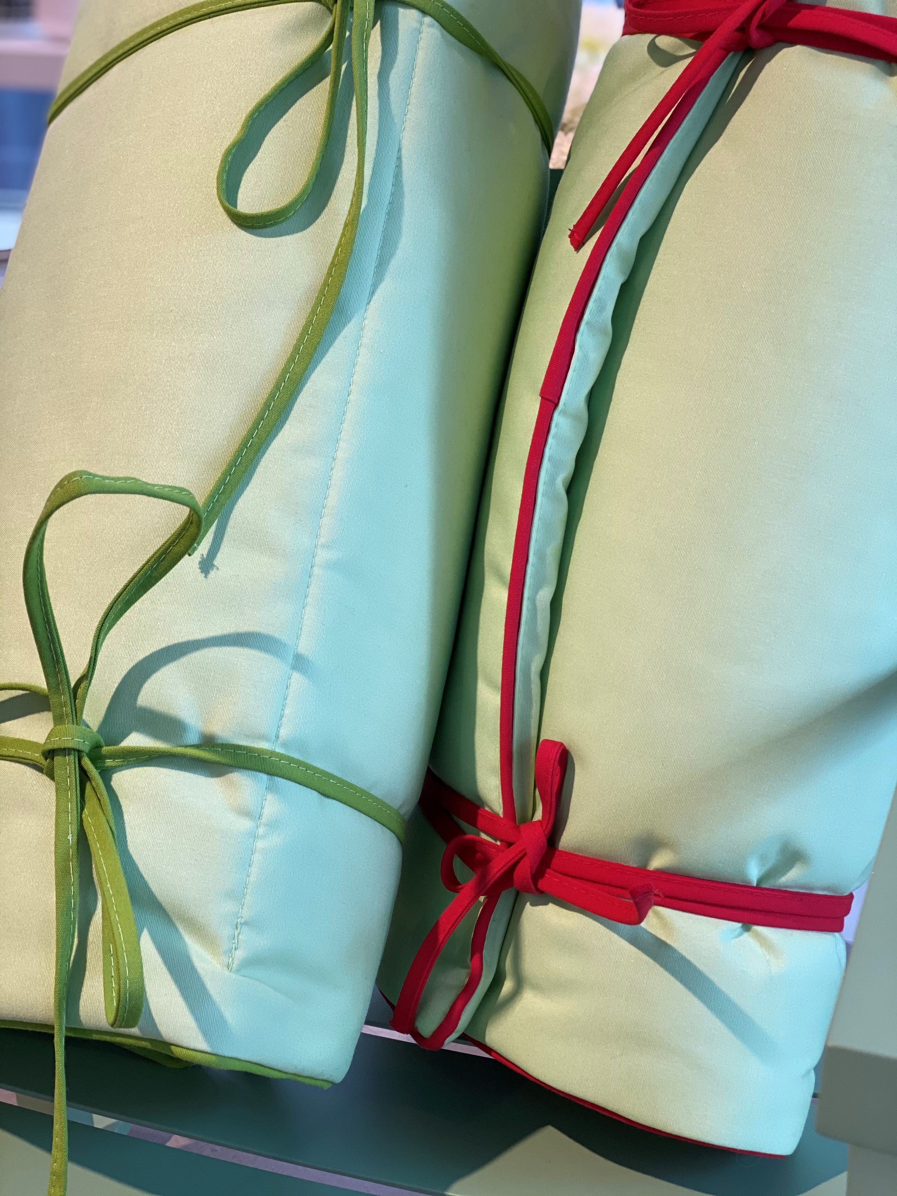 Badematte / Strandmatte "Balcony" - Mint/Rot
