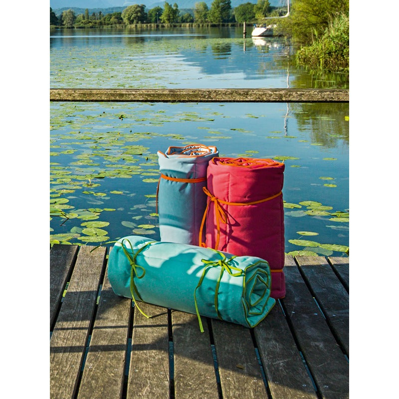 Badematte / Strandmatte "Balcony" - Mint/Rot