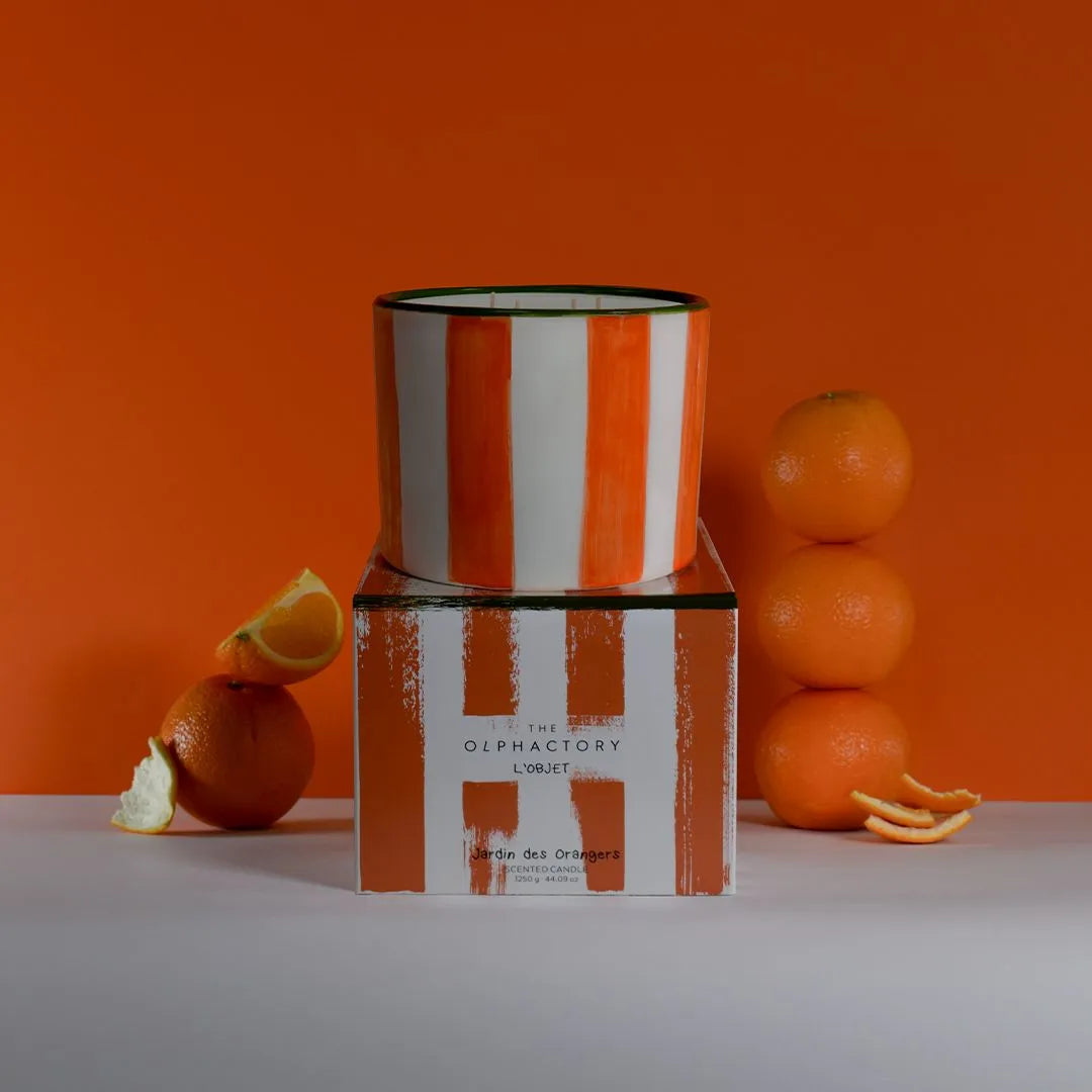 Duftkerze "Jardin des Orangers" Stripes - 1250g