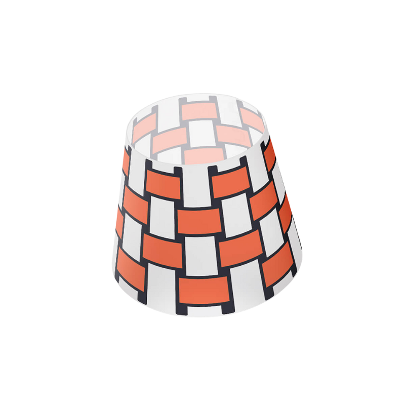 Austauschbarer Lampenschirm "Cooper Cappie" - Basket Weave Pumpkin Orange