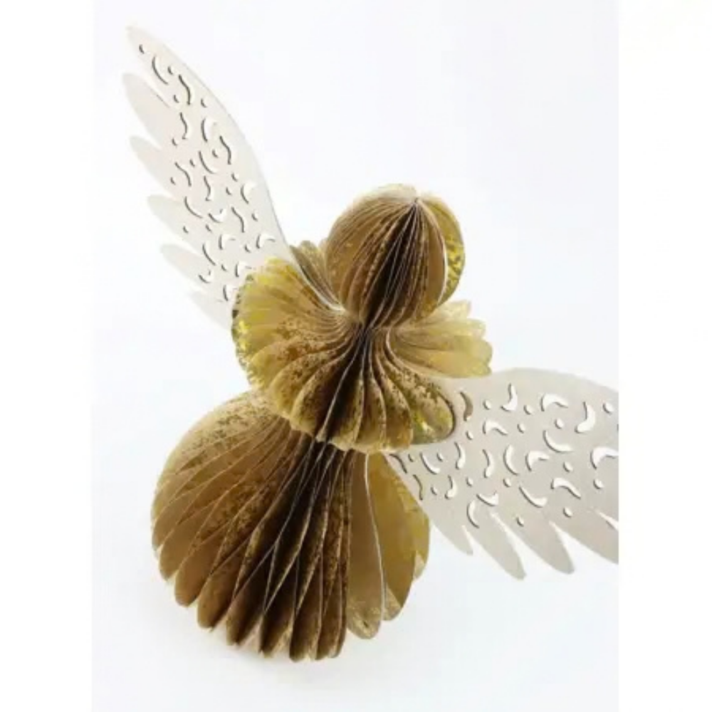 Dekoengel "Faltengel" - Gold