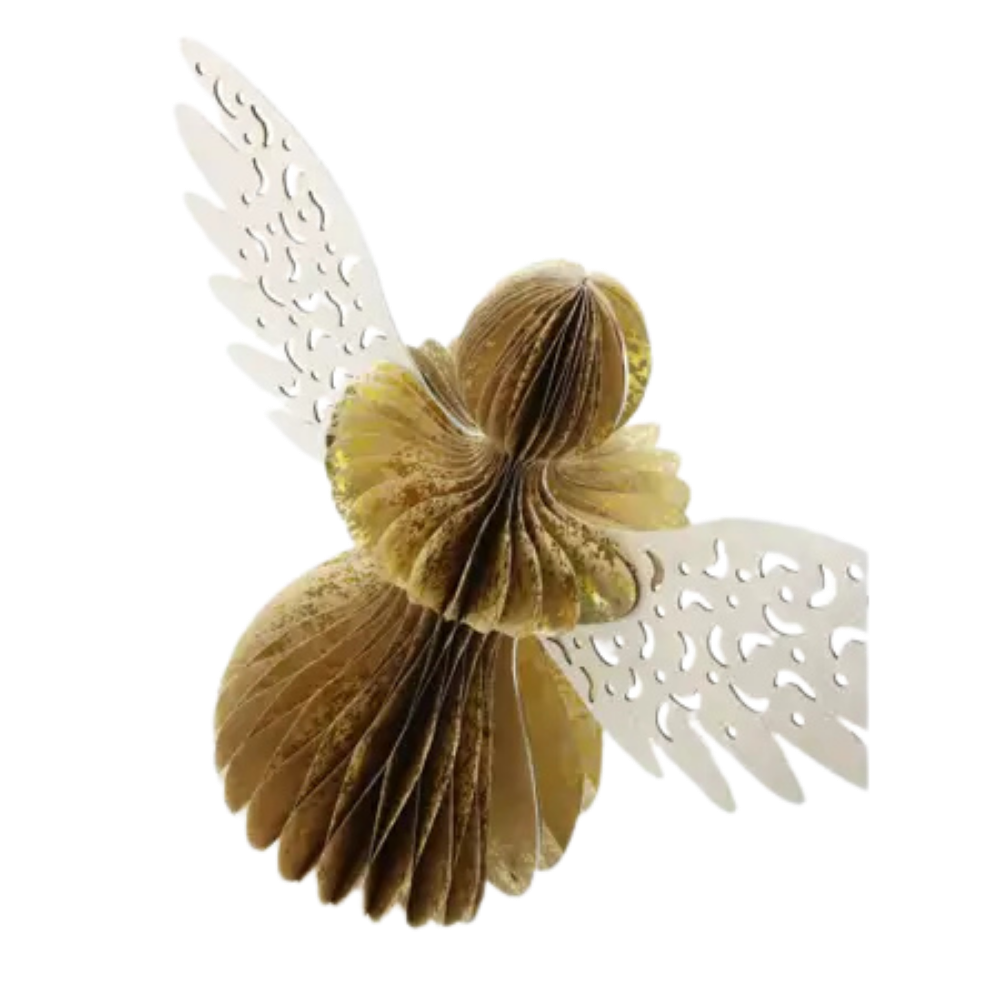 Dekoengel "Faltengel" - Gold