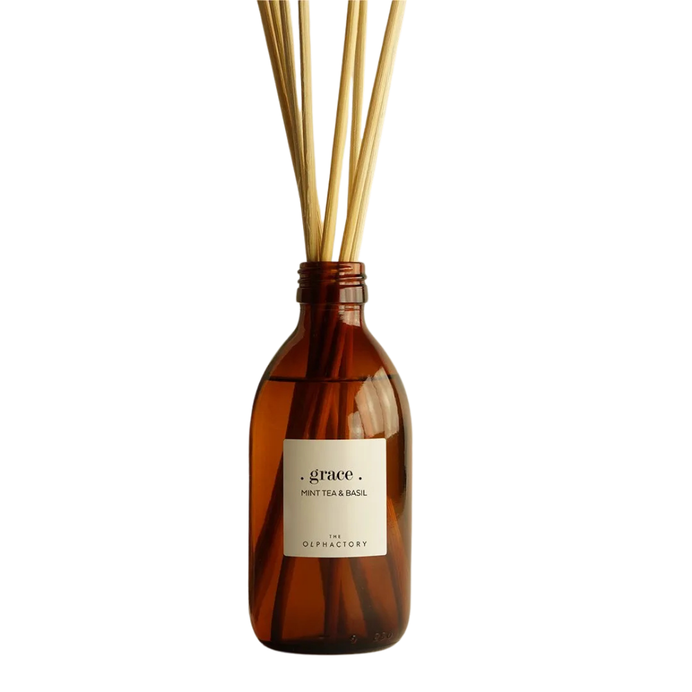 Diffuser Refill "GRACE" Mint Tea & Basil von The Olphactory – 250 ml Nachfüllflasche, frischer Duft mit Minze und Basilikum
