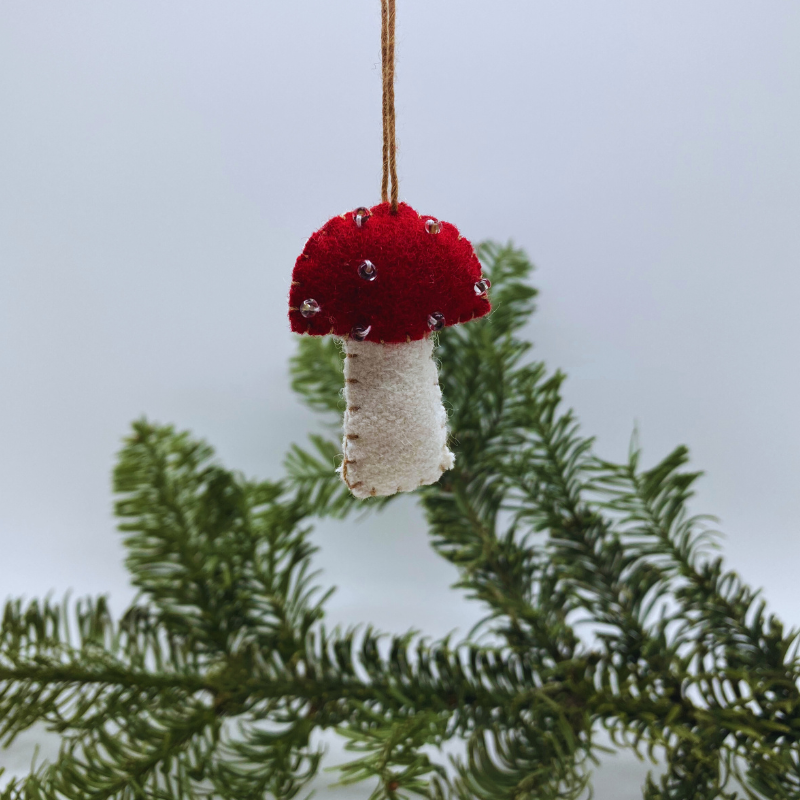 Filz Weihnachtsanhänger Pilz mini dick
