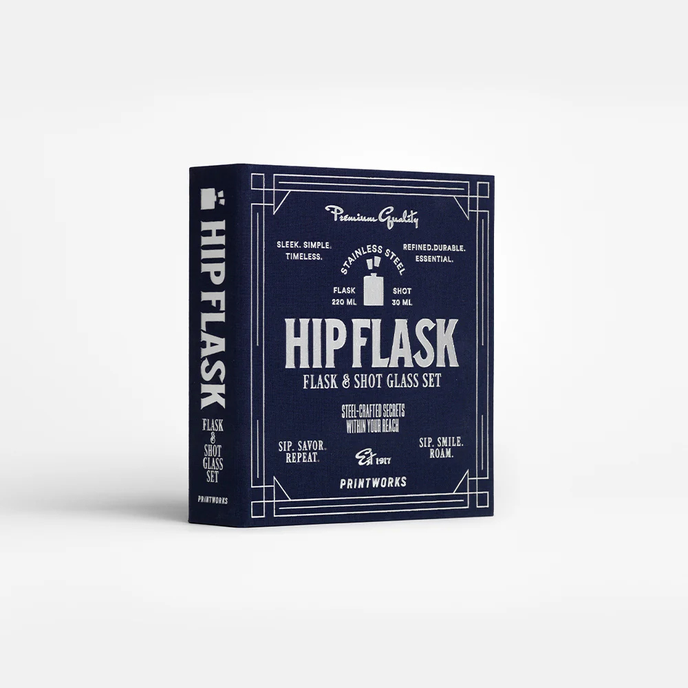 PRINTWORKS Flachmann Set Hip Flask Gesamtansicht