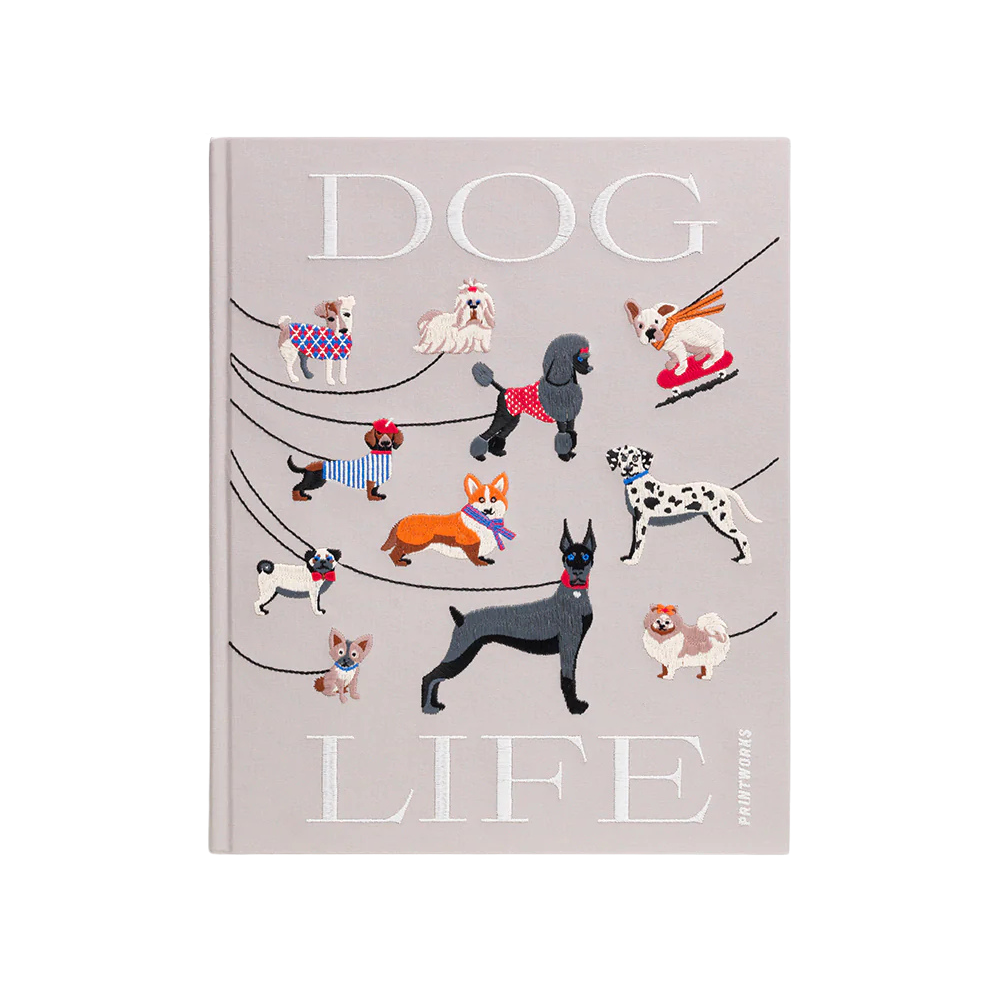 PRINTWORKS Fotoalbum Dogs Embroidered Cover mit Hundestickerei