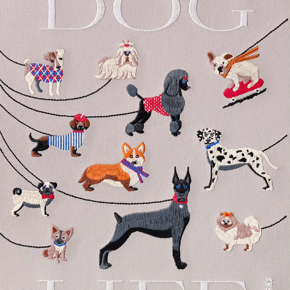 PRINTWORKS Fotoalbum Dogs Embroidered mit dekorativen Stickern