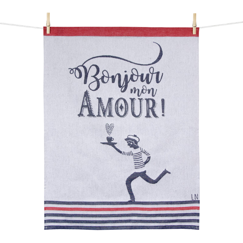 Geschirrtuch aus Baumwolle - Bonjour Mon Amour
