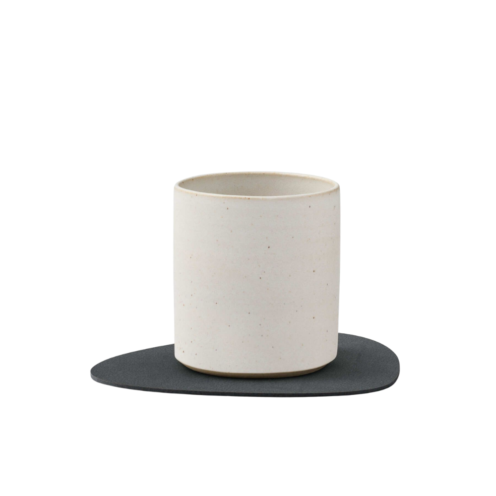 Glasuntersetzer "Curve" aus recyceltem Leder