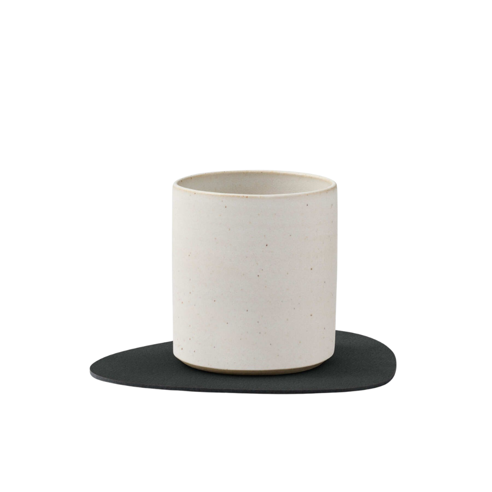 Glasuntersetzer "Curve" aus recyceltem Leder