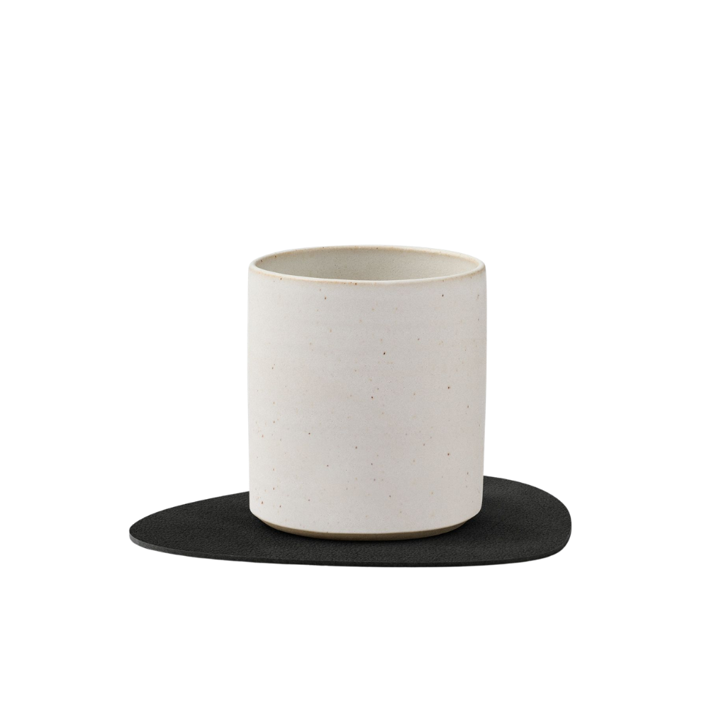 Glasuntersetzer "Curve" aus recyceltem Leder