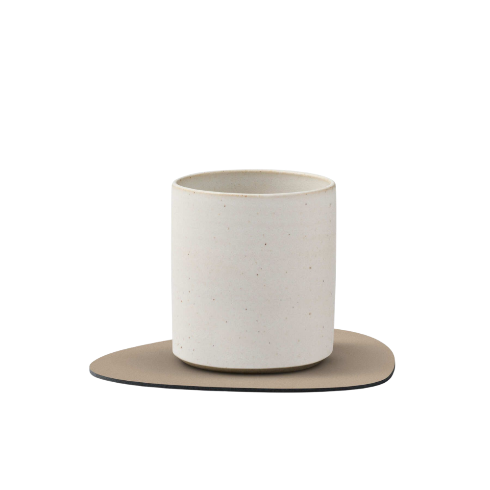 Glasuntersetzer "Curve" aus recyceltem Leder