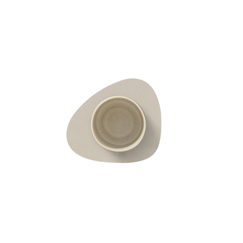 Glasuntersetzer "Curve" aus recyceltem Leder