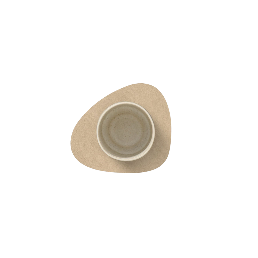 Glasuntersetzer "Curve" aus recyceltem Leder