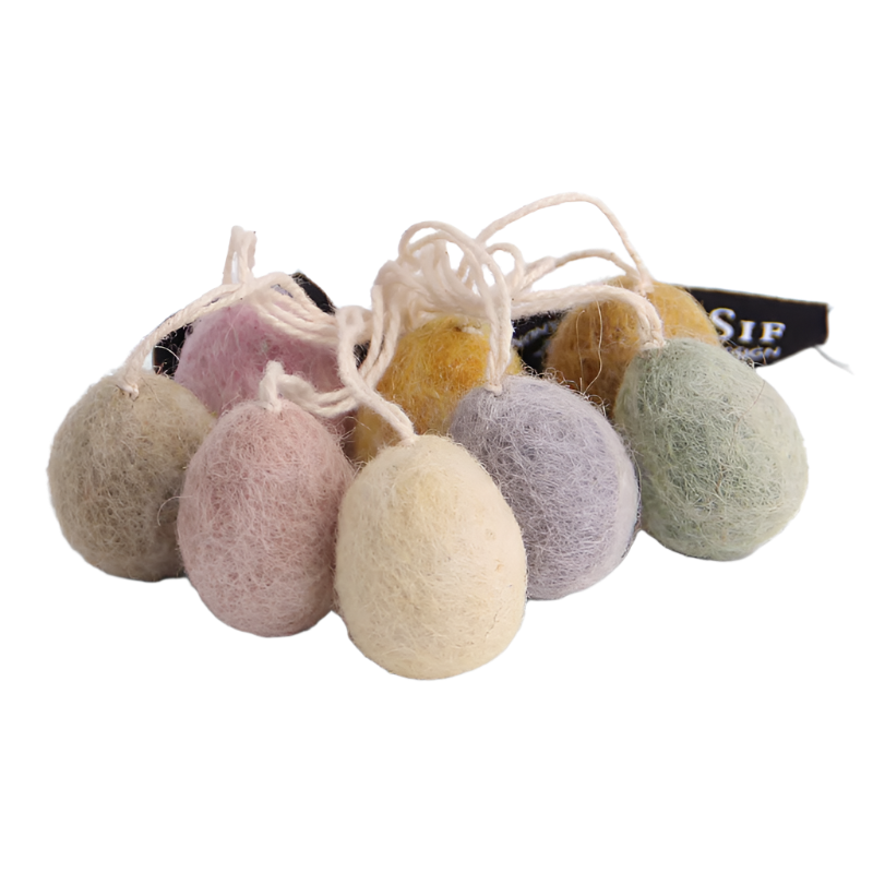 Mini Filz Eieranhänger - Pastell