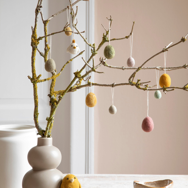 Mini Filz Eieranhänger - Pastell