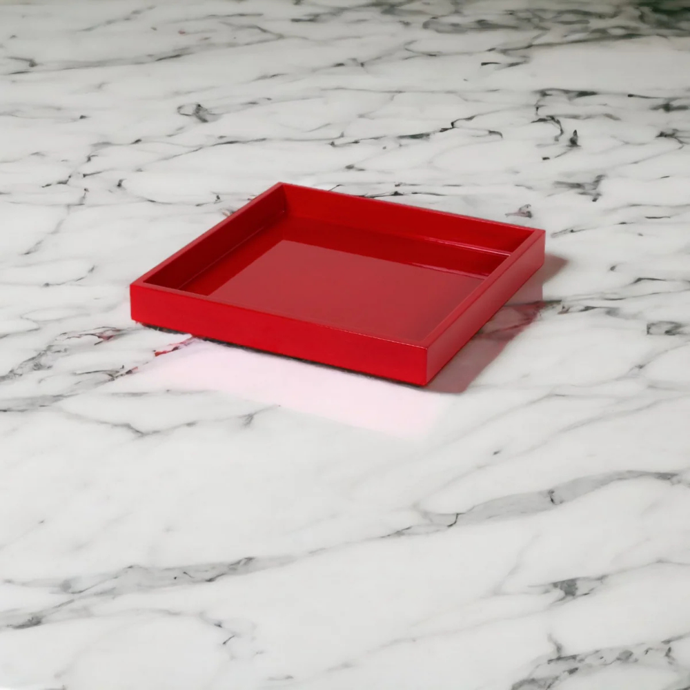 albert L. Lacquer-Tablett 20 × 20 cm in Rot