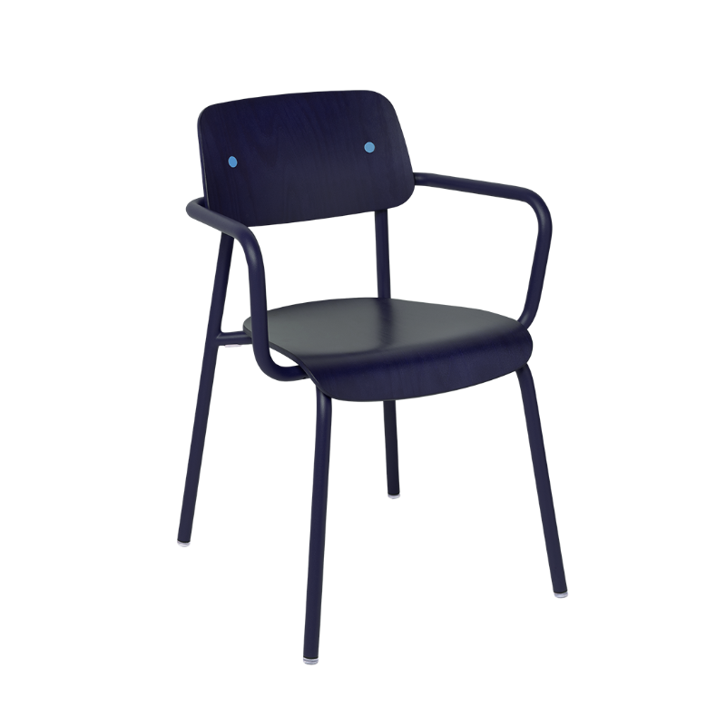 Lasierter Holz-Bridge "Studie" - Abyssblau/Maya Blau