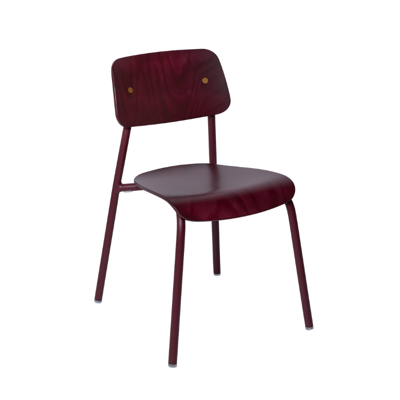 Lasierter Holzstuhl "Studie" - Schwarzkirsche/Lebkuchen