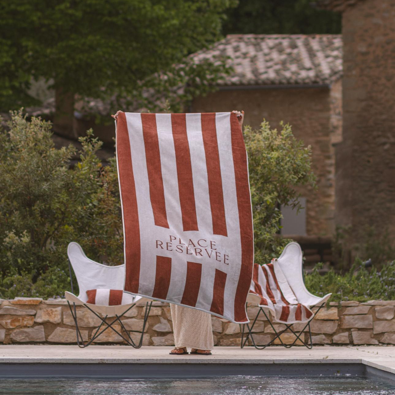 Strandhandtuch "PLACE RESERVEE" - 100x200cm