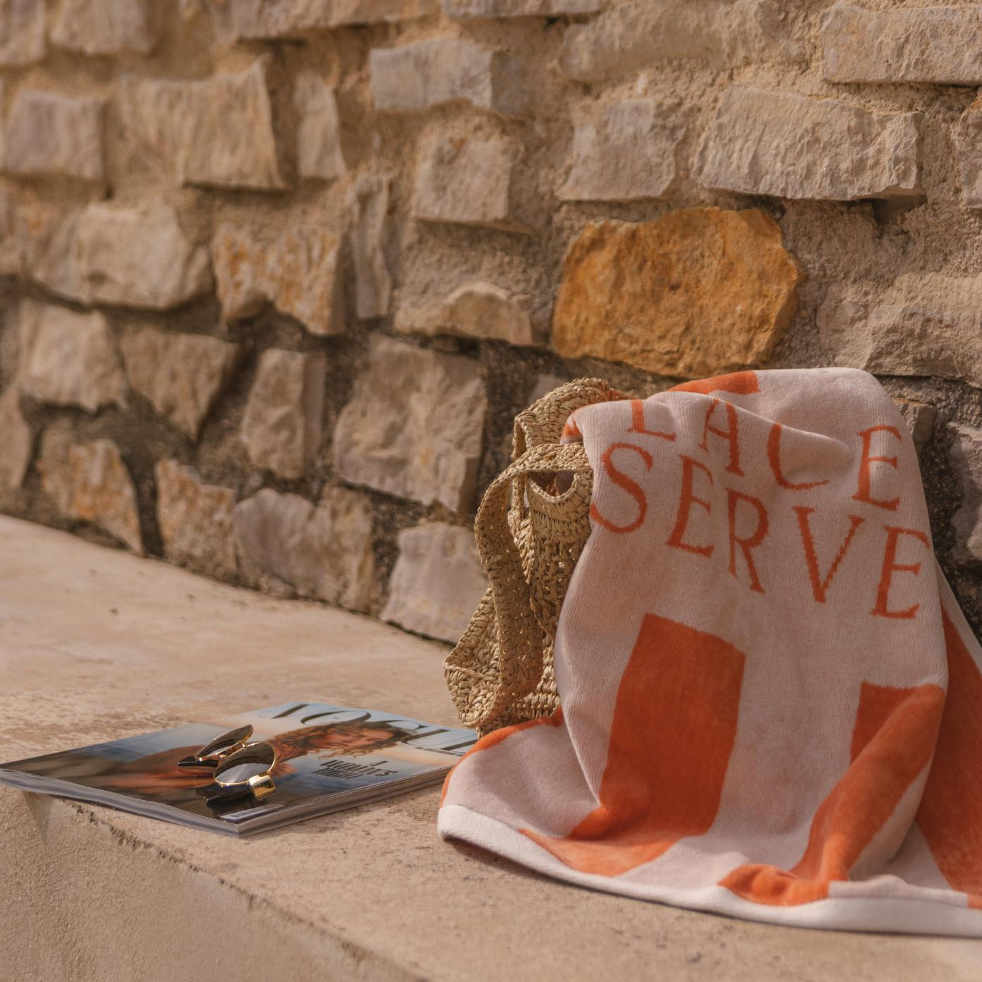 Strandhandtuch "PLACE RESERVEE" - 100x200cm