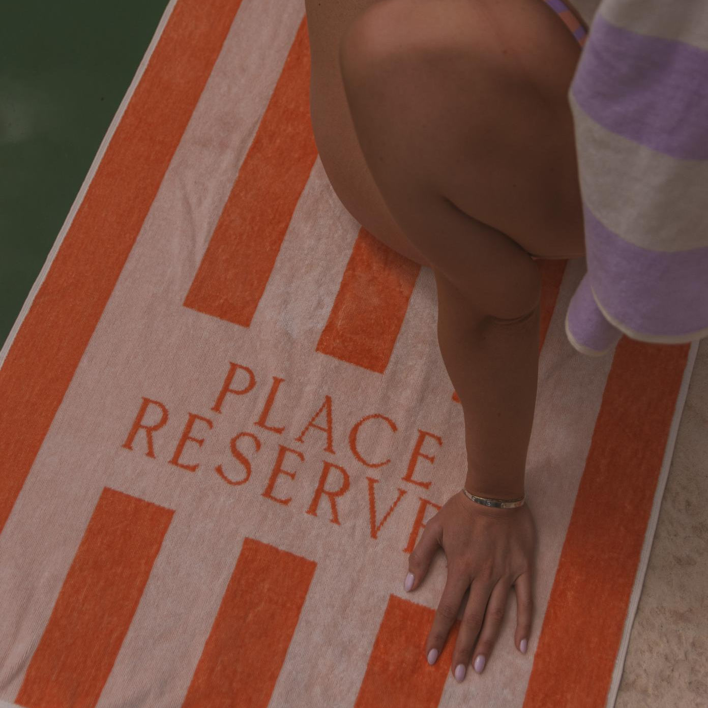 Strandhandtuch "PLACE RESERVEE" - 100x200cm